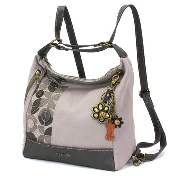 Chala Convertible Backpack Purse Gray Retro Convertible Backpack Purse by Chala Vegan